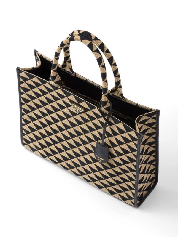 Prada large Symbole embroidered tote bag - Image 4