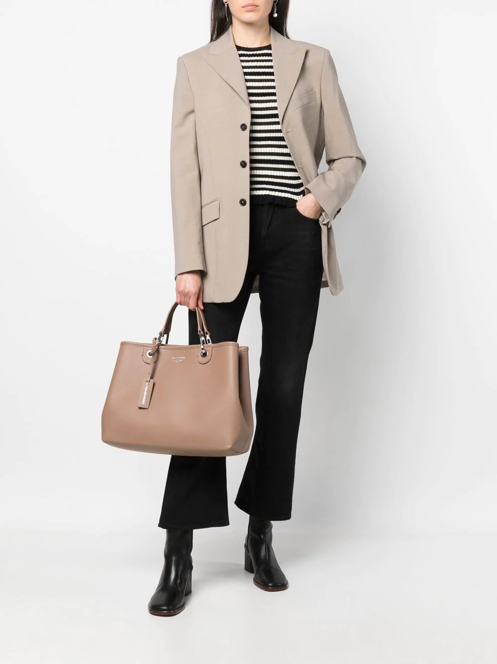 Emporio Armani pebbled medium tote bag - Image 2