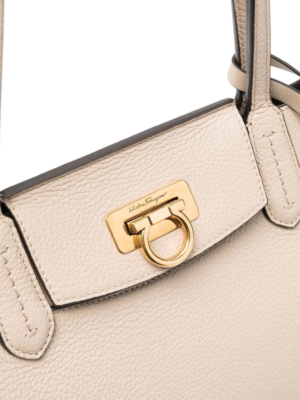 Ferragamo Gancini leather tote bag - Image 4
