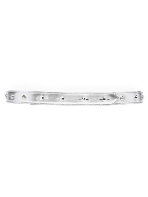Alexander McQueen  metallic leather belt