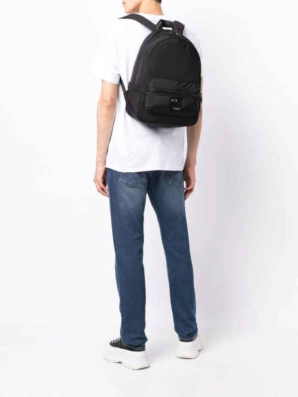 Armani Exchange logo-patch backpack - Image 2