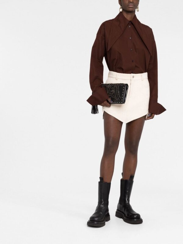 Balmain crystal-embroidered leather clutch bag - Image 2
