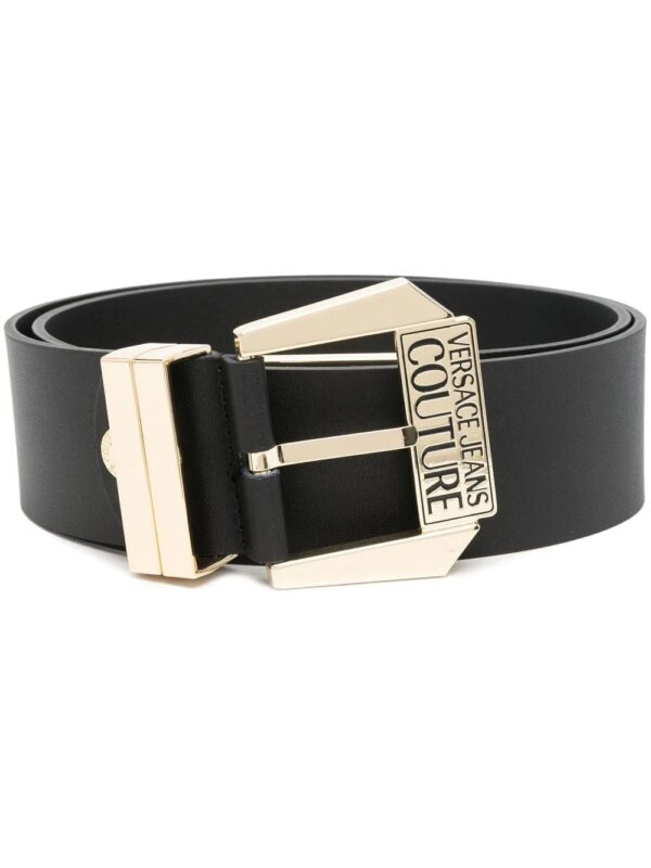 Versace Jeans Couture  engraved-logo leather belt