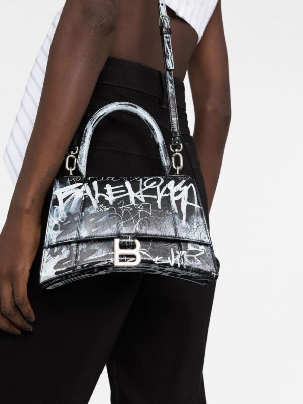 Balenciaga  Hourglass S graffiti-print tote bag - Image 3