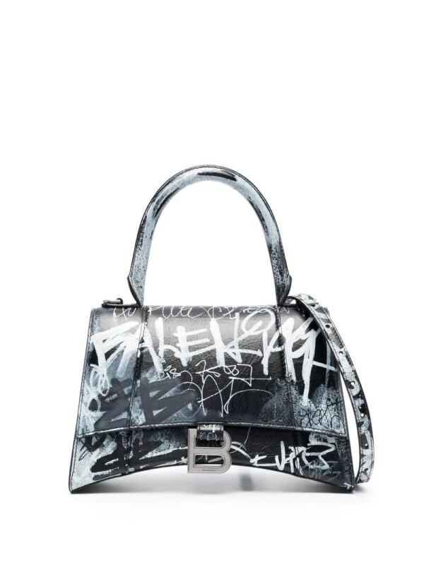 Balenciaga  Hourglass S graffiti-print tote bag