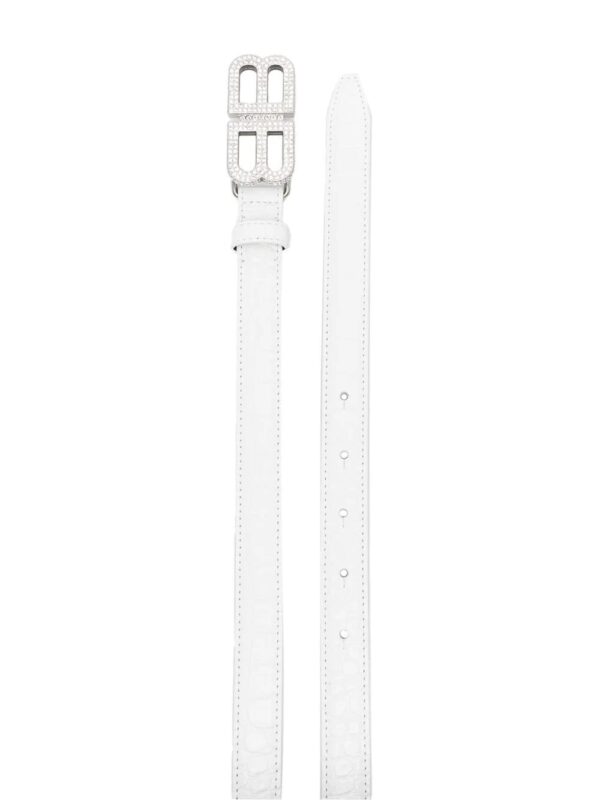 Balenciaga  crystal-embellished logo-buckle belt - Image 2