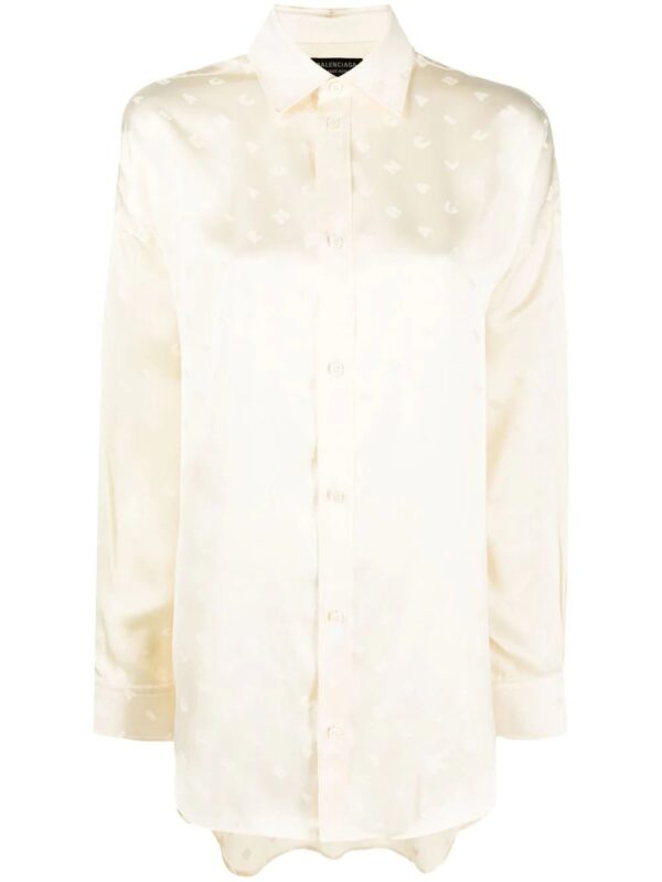 Balenciaga  logo-print long-sleeve shirt