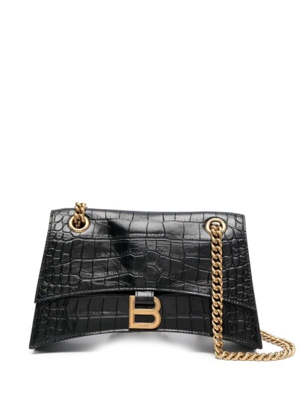 Balenciaga small Crush crocodile-embossed shoulder bag