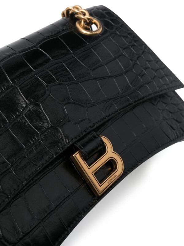 Balenciaga small Crush crocodile-embossed shoulder bag - Image 5