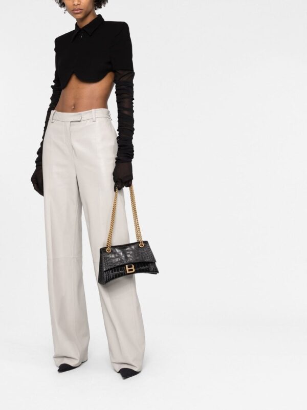 Balenciaga small Crush crocodile-embossed shoulder bag - Image 2