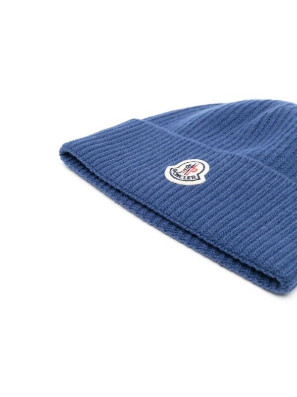 Moncler logo-patch beanie hat - Image 2
