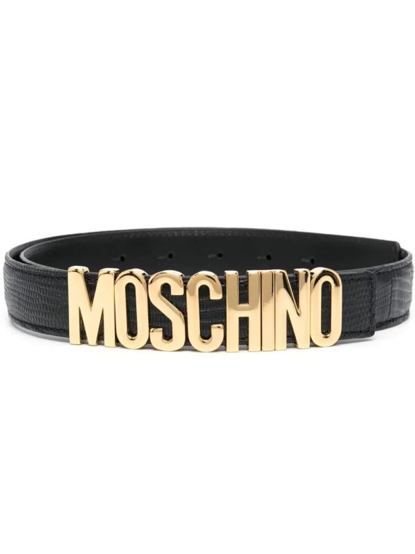 Moschino  logo letter leather belt
