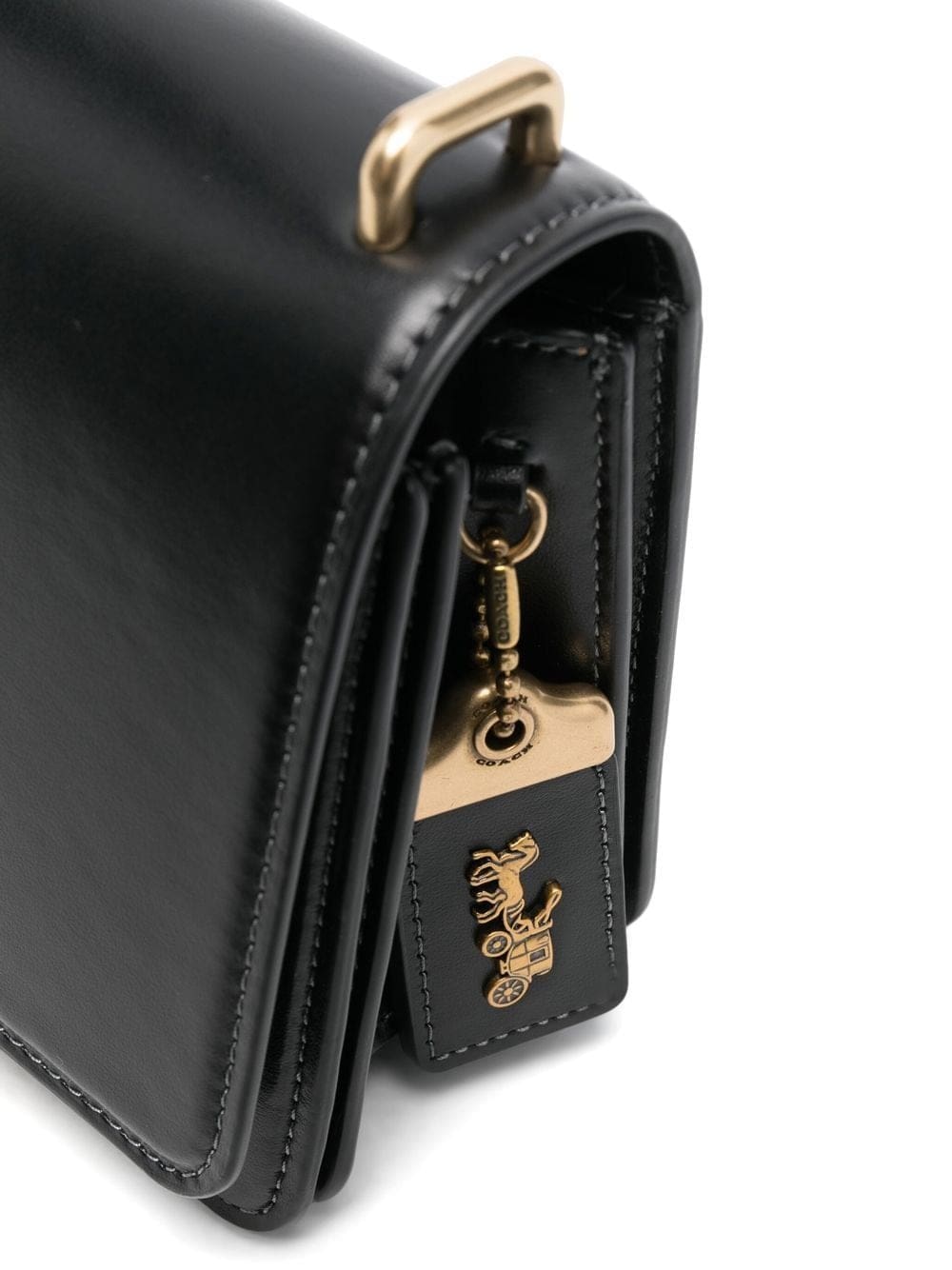 Coach logo-plaque leather shoulder bag - Image 4