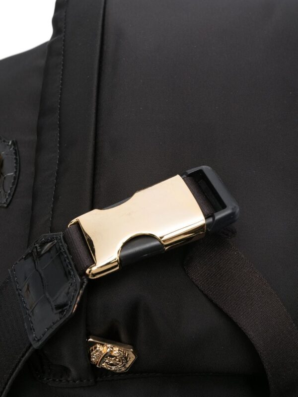 Billionaire crest-plaque canvas backpack - Image 4