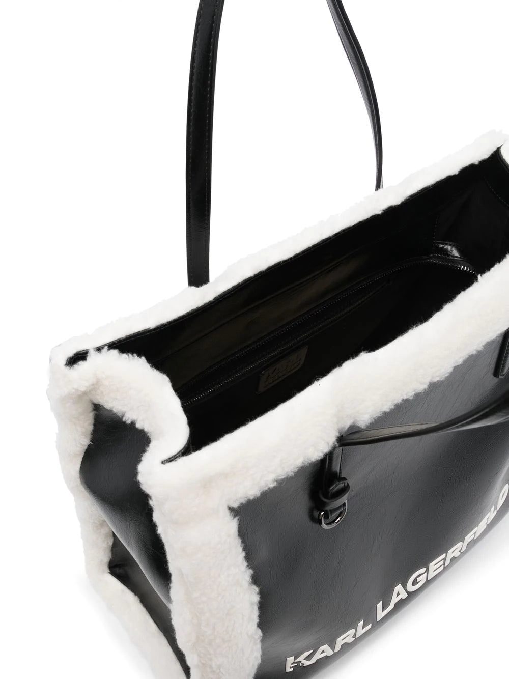 Karl Lagerfeld K/Skuare shearling-trim tote bag - Image 4