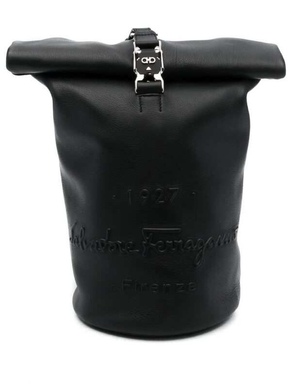 Ferragamo buckle-detail leather backpack
