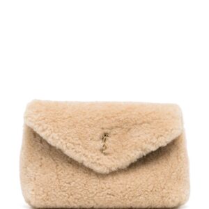 Saint Laurent  small Puffer shearling clutch