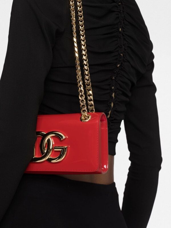 Dolce & Gabbana 3.5 polished leather phone bag - Image 3