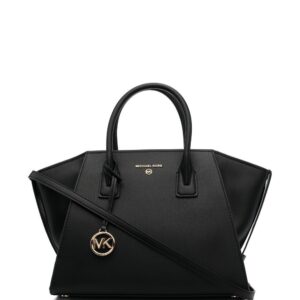 Micheal kors logo-plaque leather tote bag