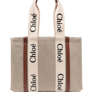 Chloé medium Woody logo tote bag