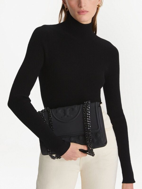 Tory Burch leather logo-embossed shoulder bag - Image 5