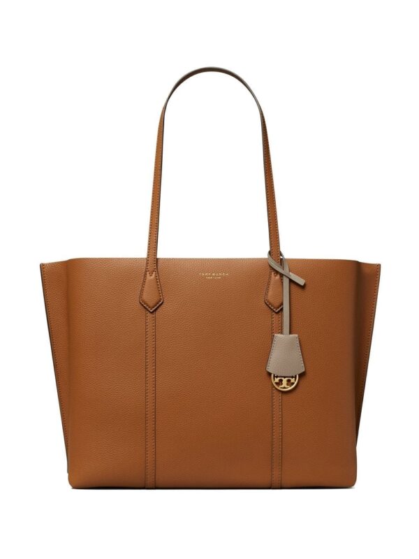 Tory Burch leather logo-print tote bag