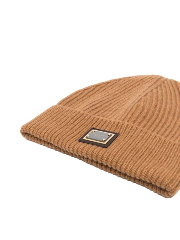 Dolce & Gabbana logo-plaque detail beanie - Image 2