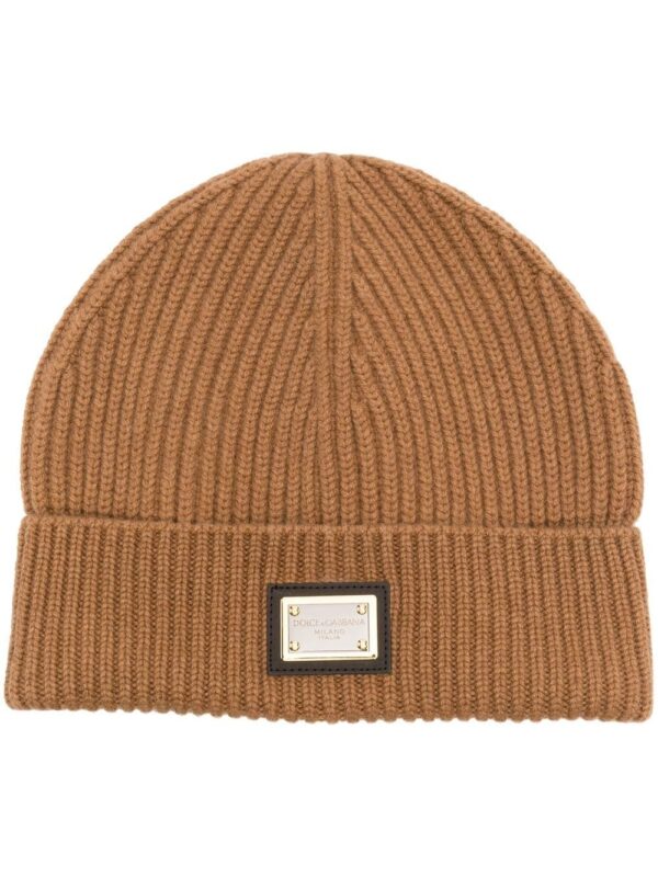 Dolce & Gabbana logo-plaque detail beanie
