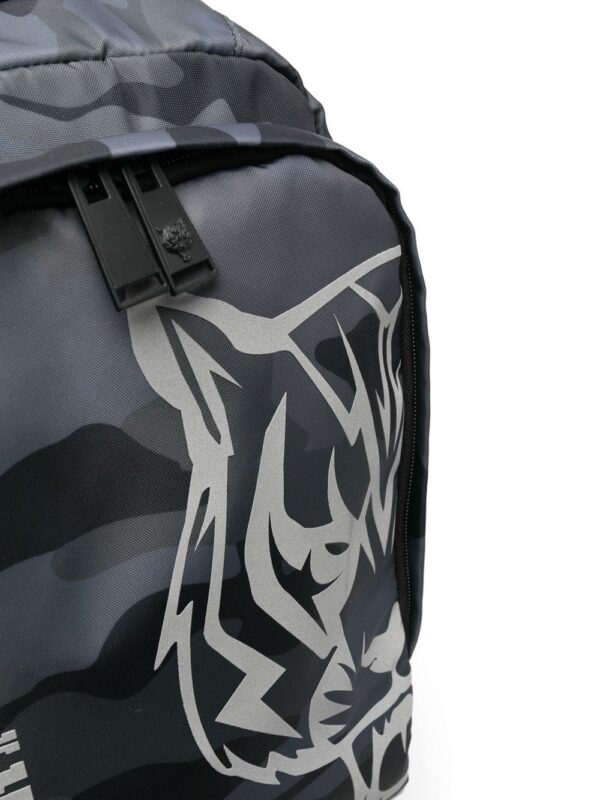 Plein Sport logo-print camouflage backpack - Image 4