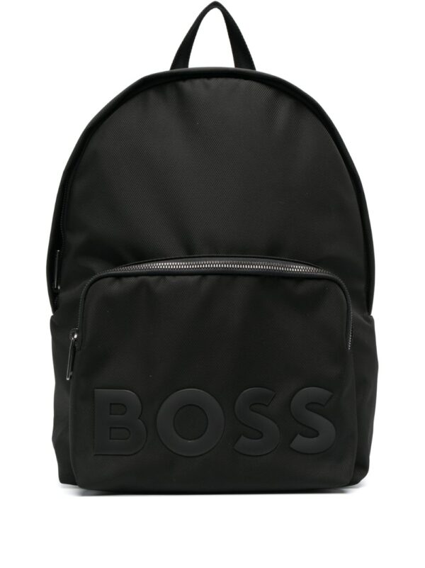 BOSS embossed logo-detail backpack