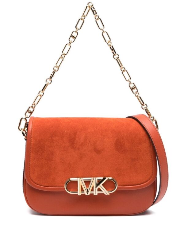 Michael Michael Kors suede logo plaque tote bag
