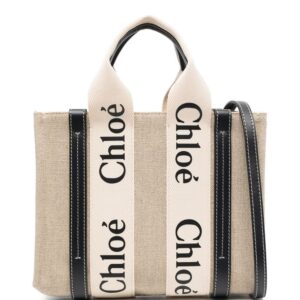 Chloé Woody logo-strap tote bag