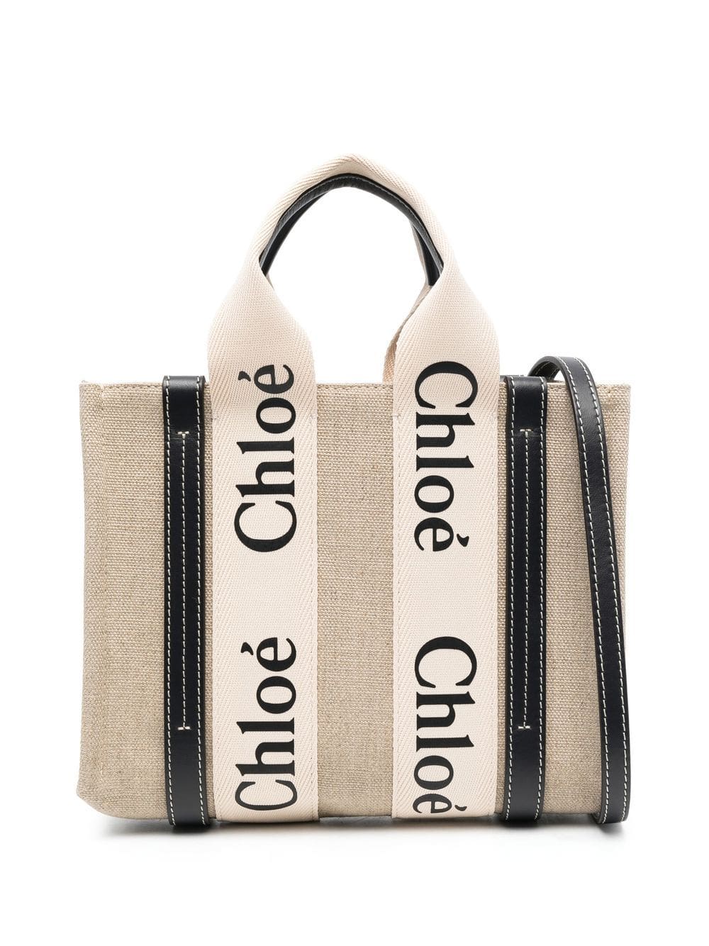 Chloé Woody logo-strap tote bag