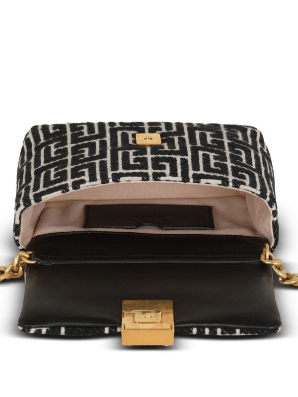 Balmain 1945 Soft jacquard monogram shoulder bag - Image 5