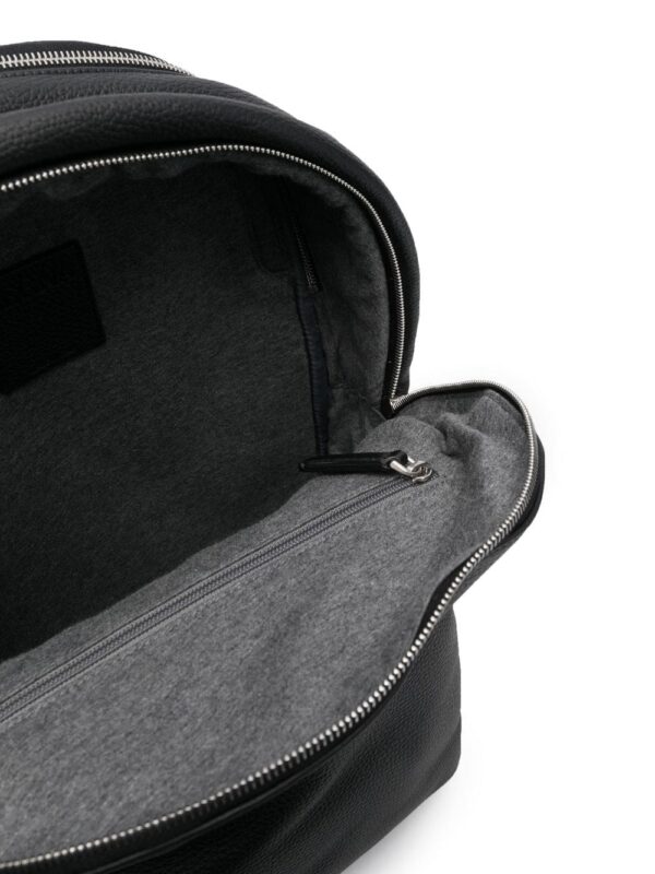 Zegna logo-plaque leather backpack - Image 5