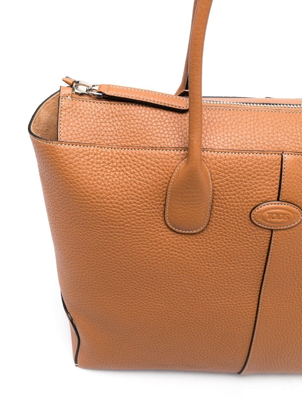 Tod's logo-patch leather tote bag - Image 4