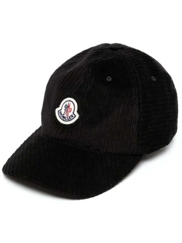 Moncler logo-patch corduroy cap