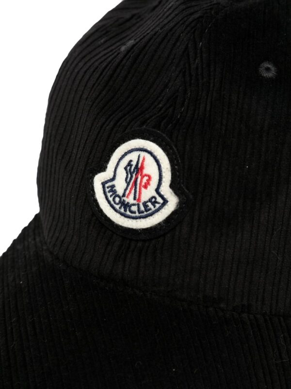 Moncler logo-patch corduroy cap - Image 2