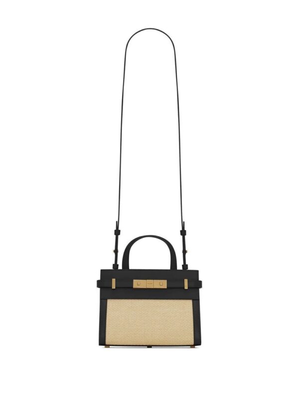 Saint Laurent  nano Manhattan raffia tote bag - Image 3