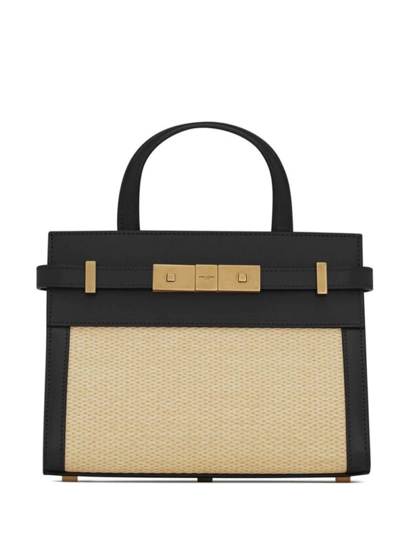 Saint Laurent  nano Manhattan raffia tote bag