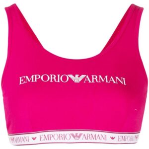 Emporio Armani logo-print cropped tank top