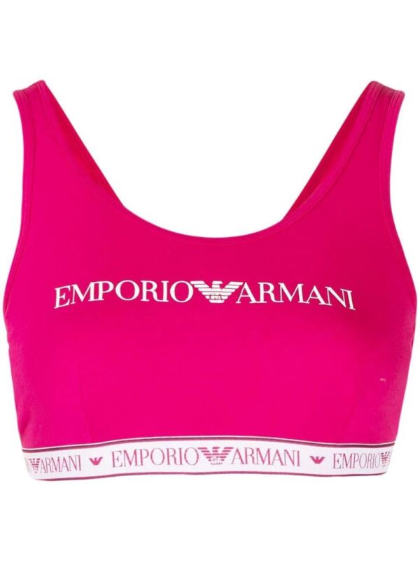 Emporio Armani  logo-print cropped tank top