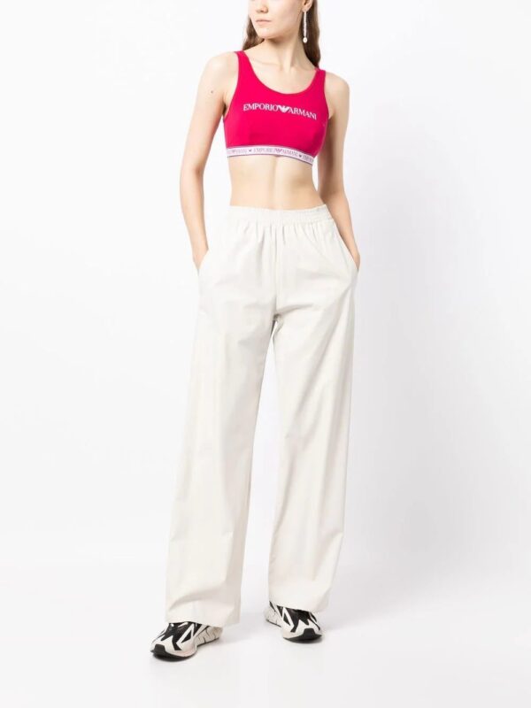 Emporio Armani  logo-print cropped tank top - Image 2