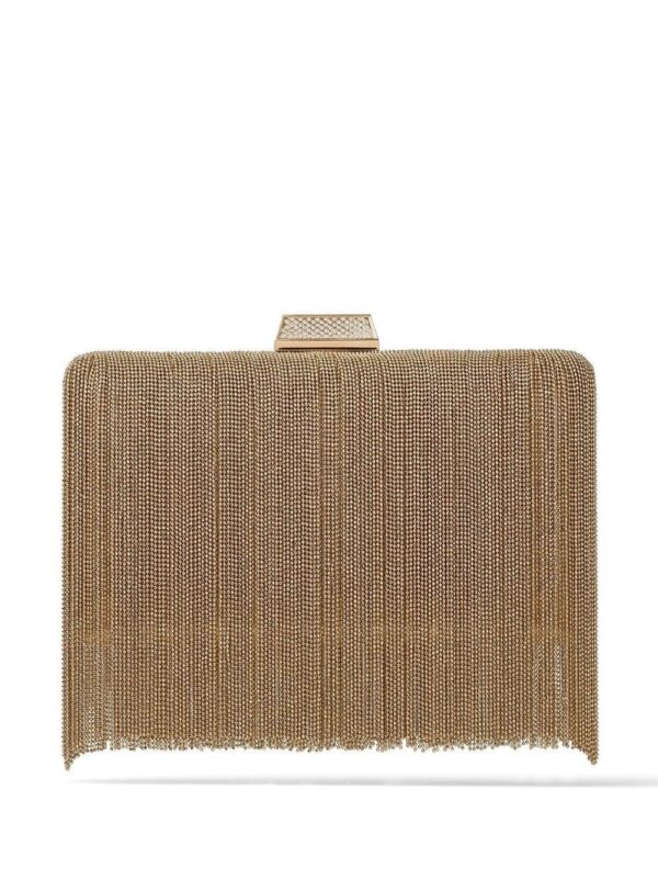 Jimmy Choo Clemmie chain fringe clutch bag - Image 3