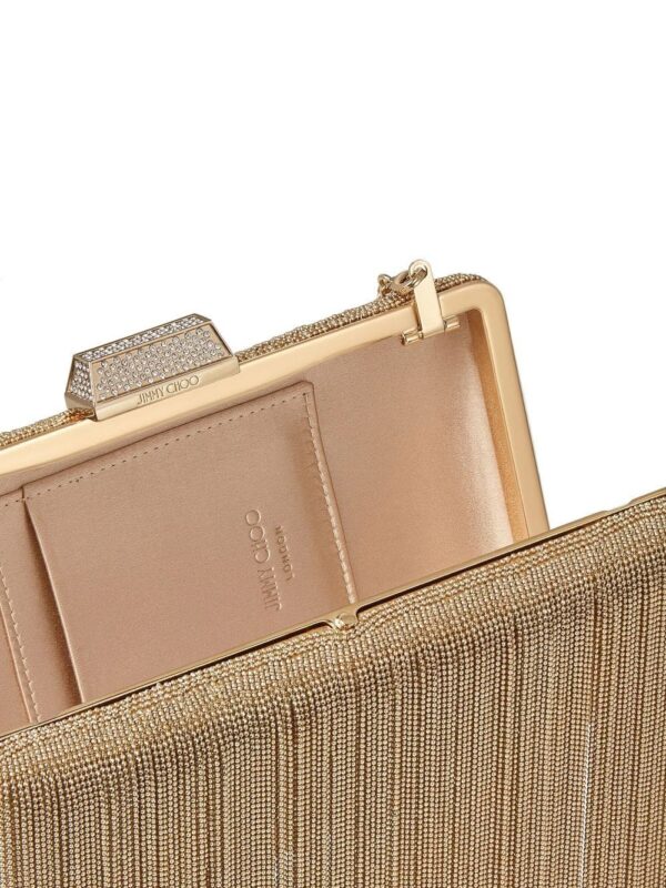 Jimmy Choo Clemmie chain fringe clutch bag - Image 5