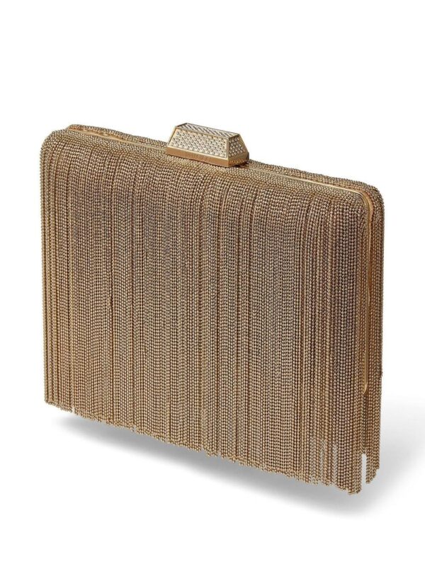 Jimmy Choo Clemmie chain fringe clutch bag - Image 4