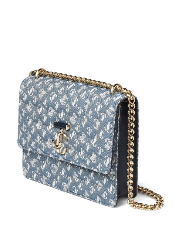 Jimmy Choo Avenue Quad denim shoulder bag - Image 4