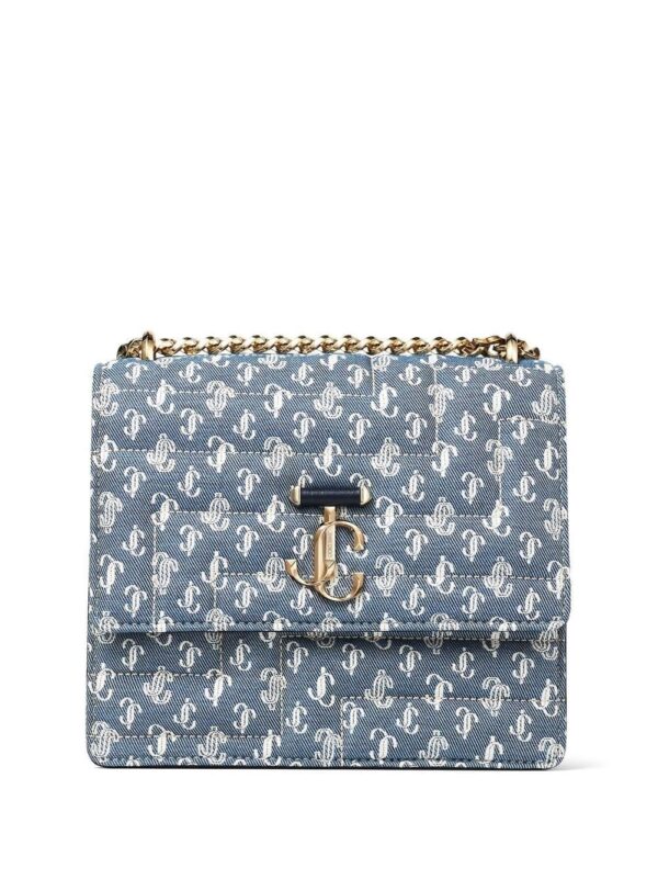 Jimmy Choo Avenue Quad denim shoulder bag