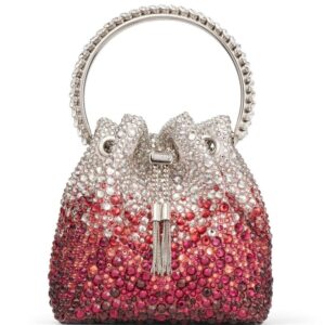 Jimmy Choo Bon Bon crystal-embellished bucket bag
