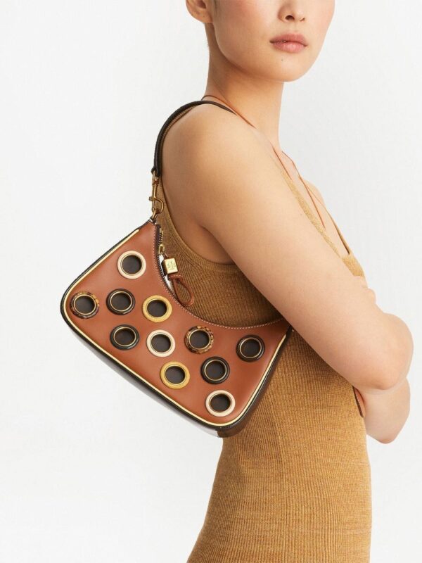 Tory Burch small Mercer Grommet Crescent bag - Image 2